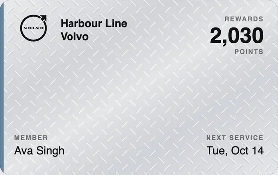 Sample Wallet card for a Volvo dealership